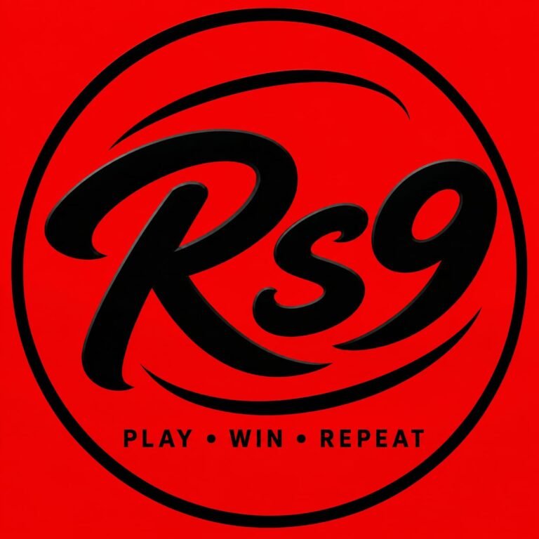 RS9 Game APK download screen with login, fantasy cricket, and aviator features